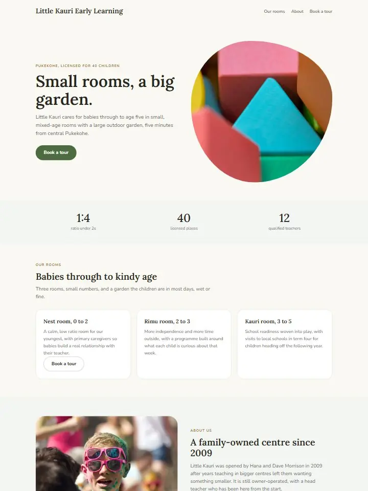 The Early Learning Kit - site preview